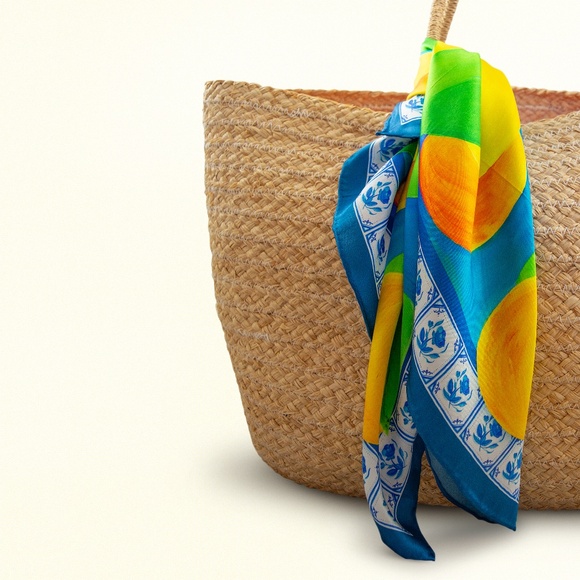 Sun-kissed Citrus Silk Scarf - Picture 2 of 6